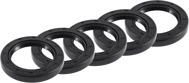 REPAIROCK Universal Oil Seal TC Double Lip W Steel Spring Seal Ring Rotary Shaft Seal 40x58x8mm High Pressure NBR Rubber Black 5pcs - Image 1